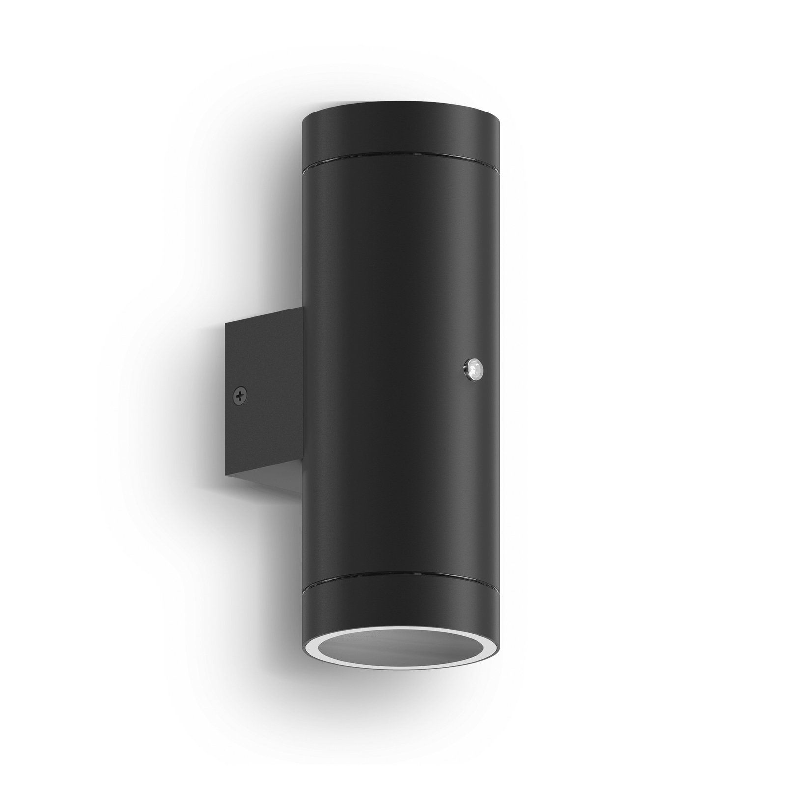 Calex Pavia GU10 outdoor wall light, up/down, black, sensor