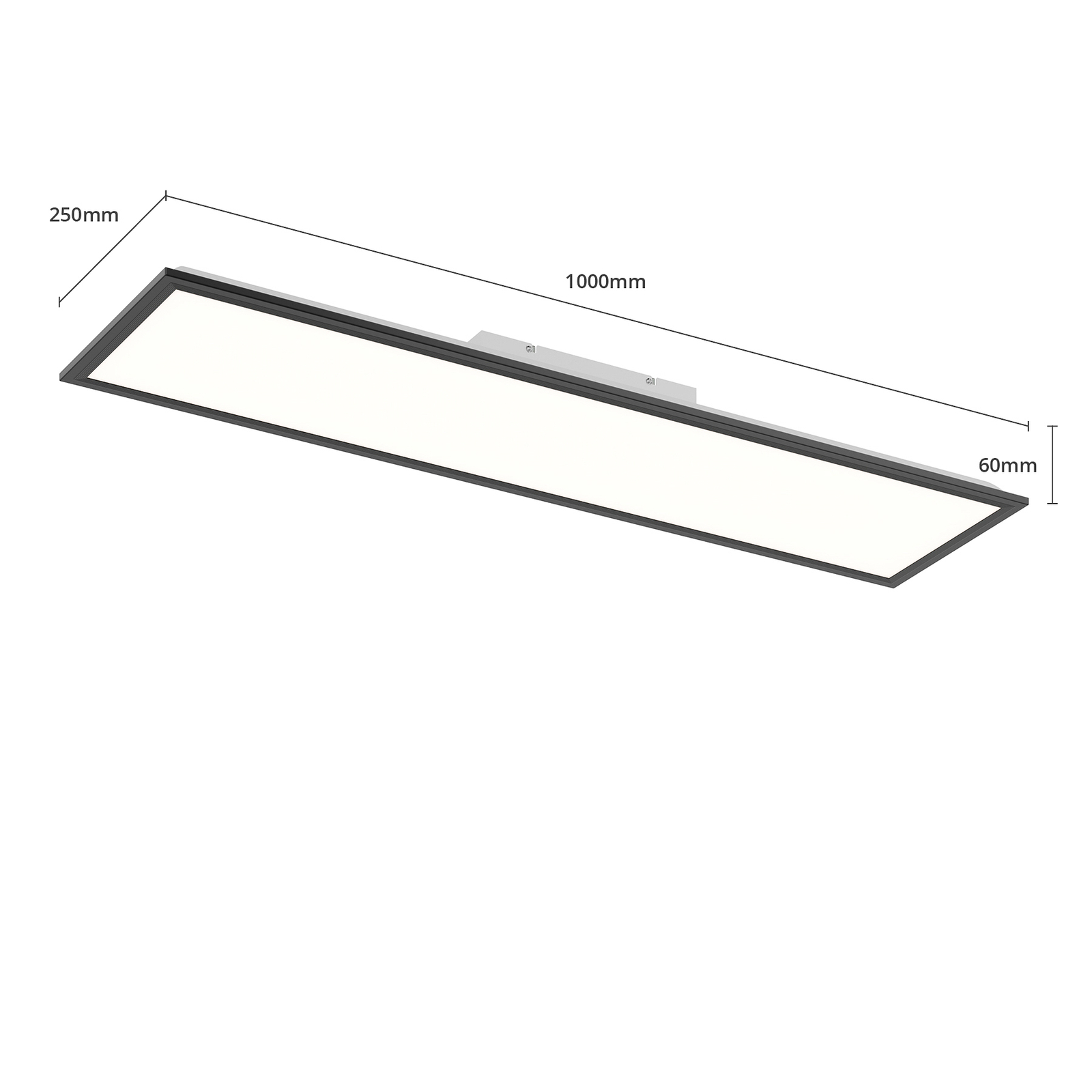 LED-paneeli Piatto CCT, kaukosäädin, 100x25, musta