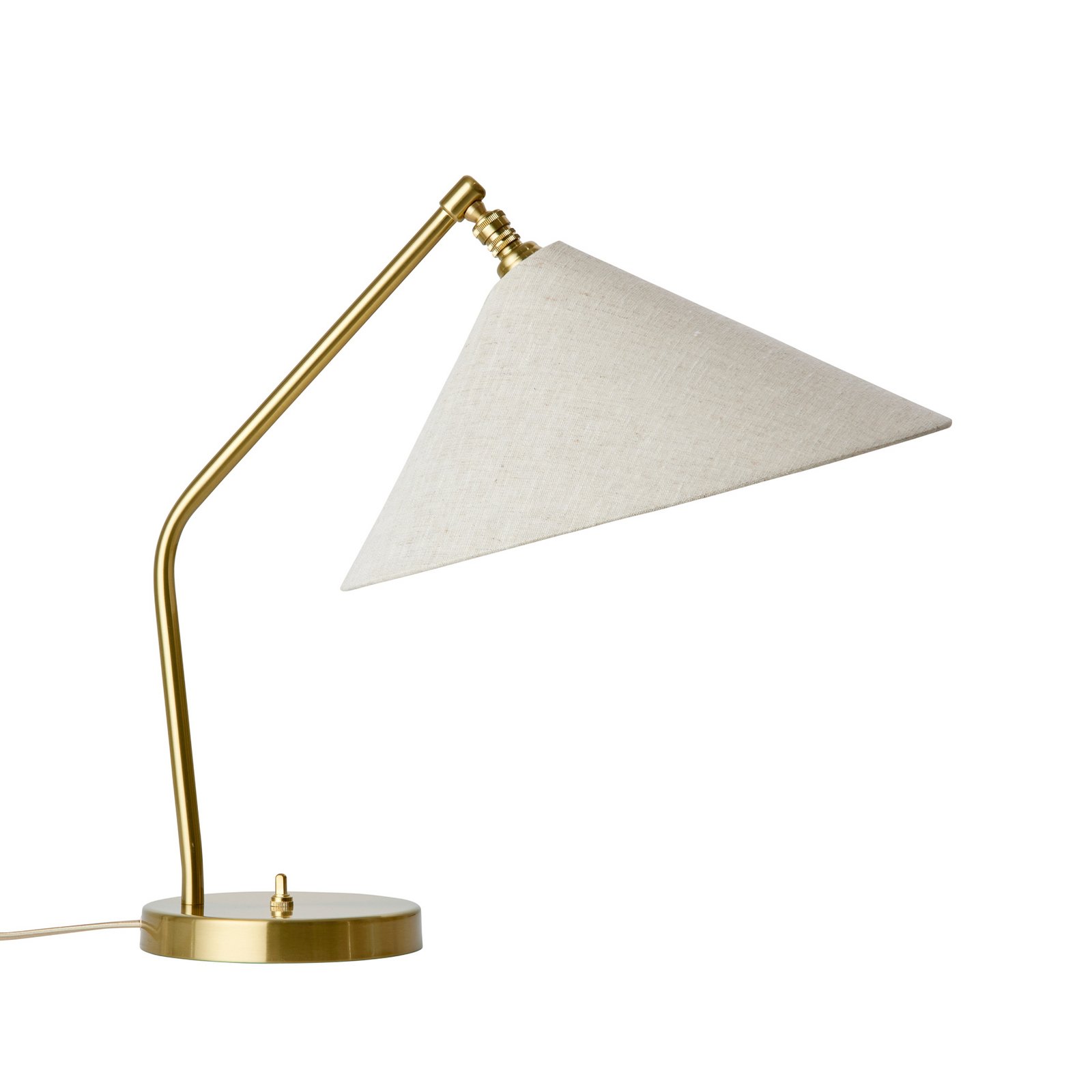 Lampe à poser Gräshoppa gris métal/textile E14 - Gubi