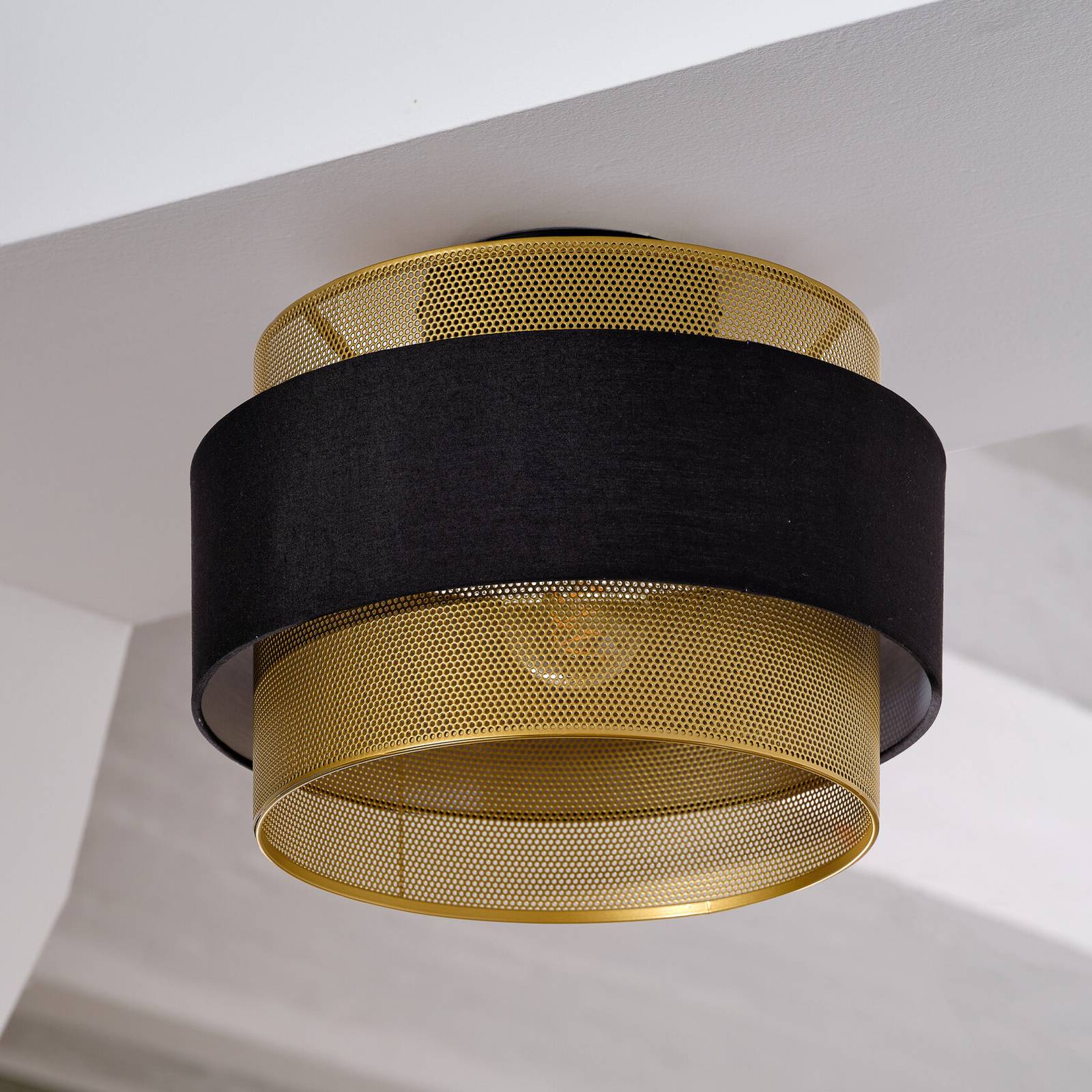 OSRAM Deckenleuchte Decor Hornet, 1-flammig, schwarz/gold günstig online kaufen