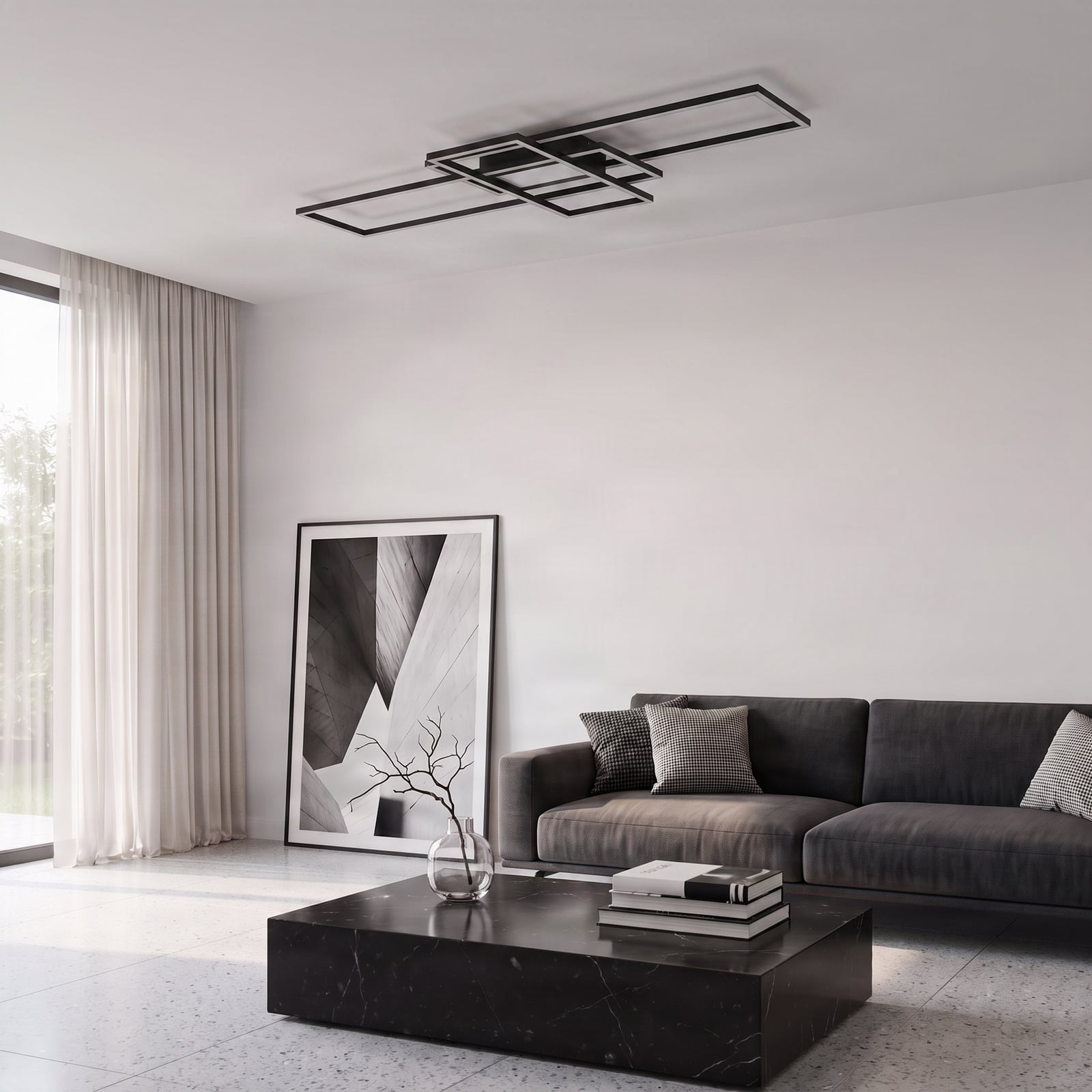 Ismera 3 Loftlampe Anthracite - Lindby