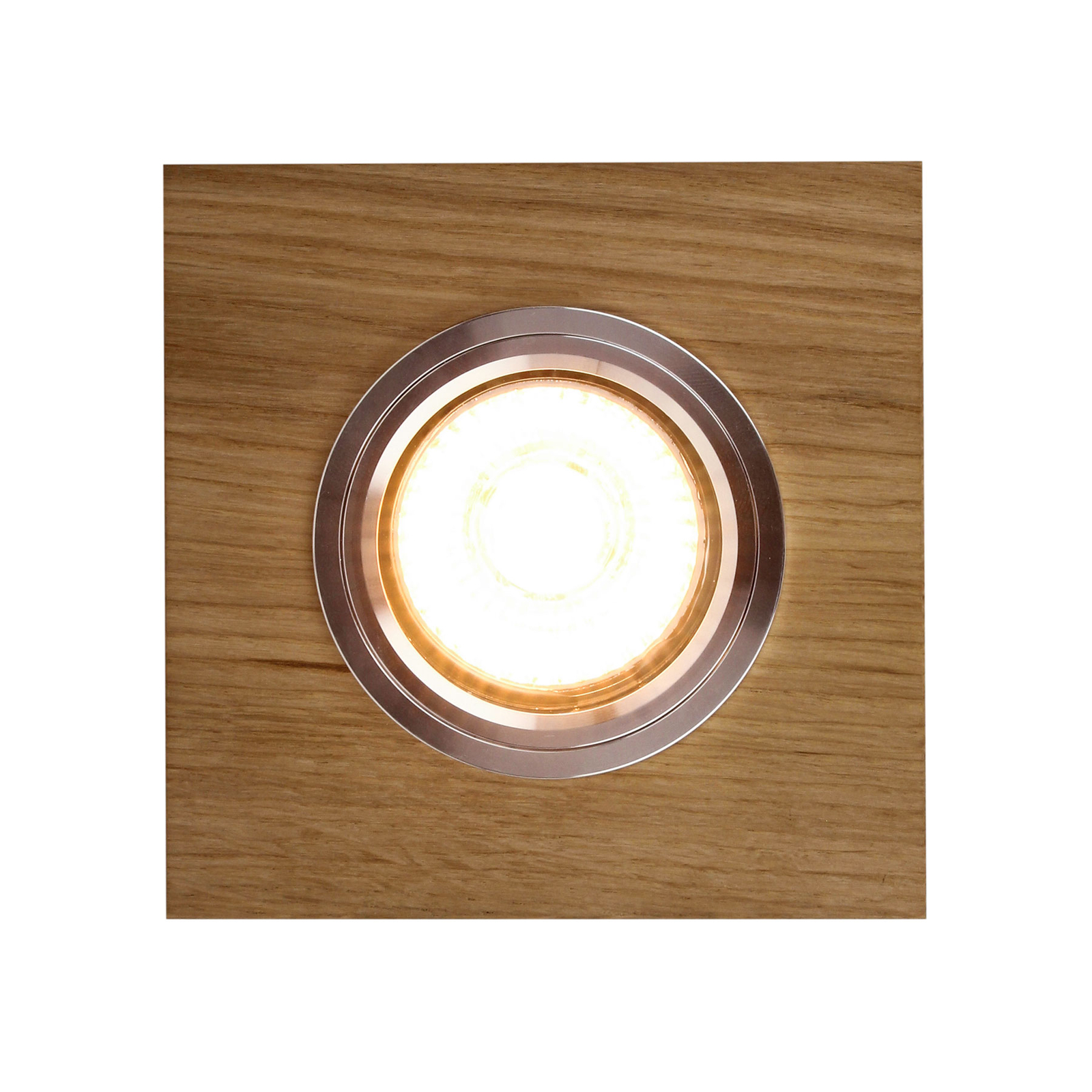 LED-Einbaustrahler Sirion, 9,5x9,5 cm eiche geölt