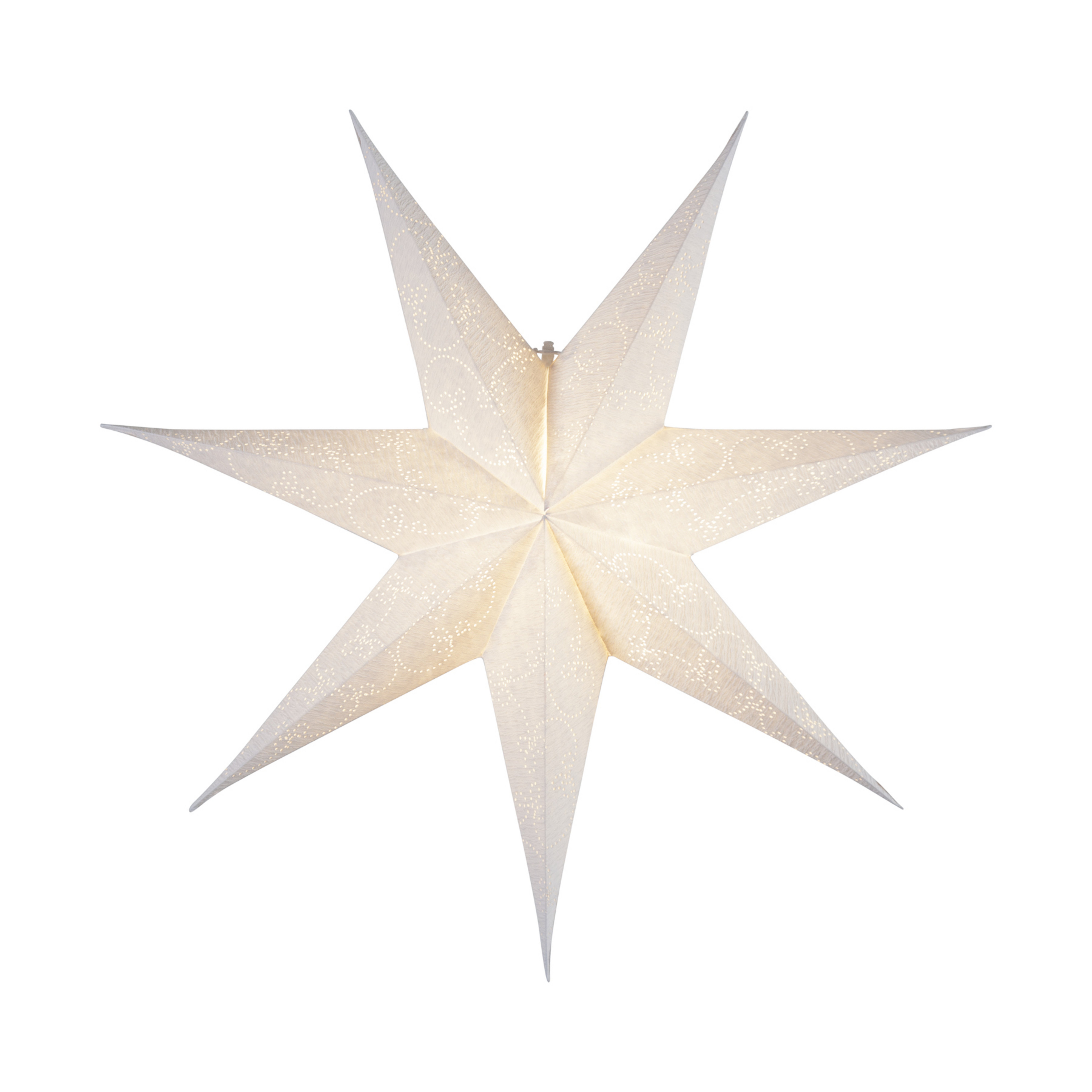 Stella di carta Decorus senza luce bianco/argento