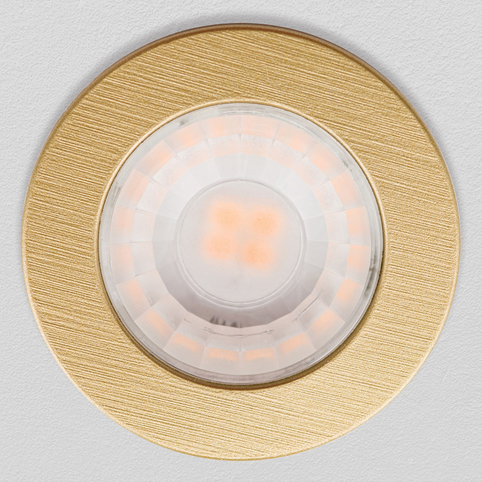 LED nábytkové podhledové světlo Artist 3ks mosaz