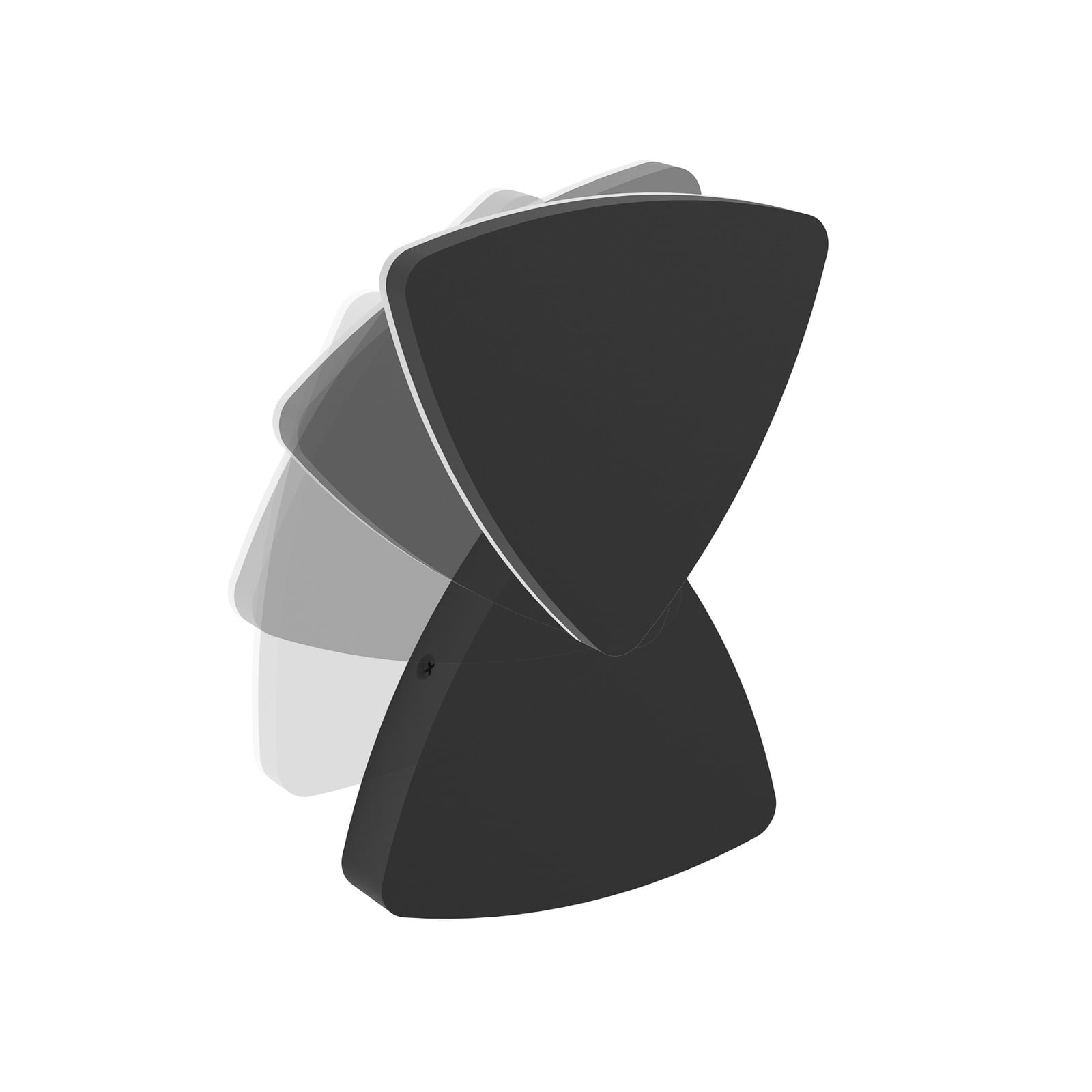 LED-Außenwandlampe Pedersano, schwarz Breite 14 cm, Dreieck