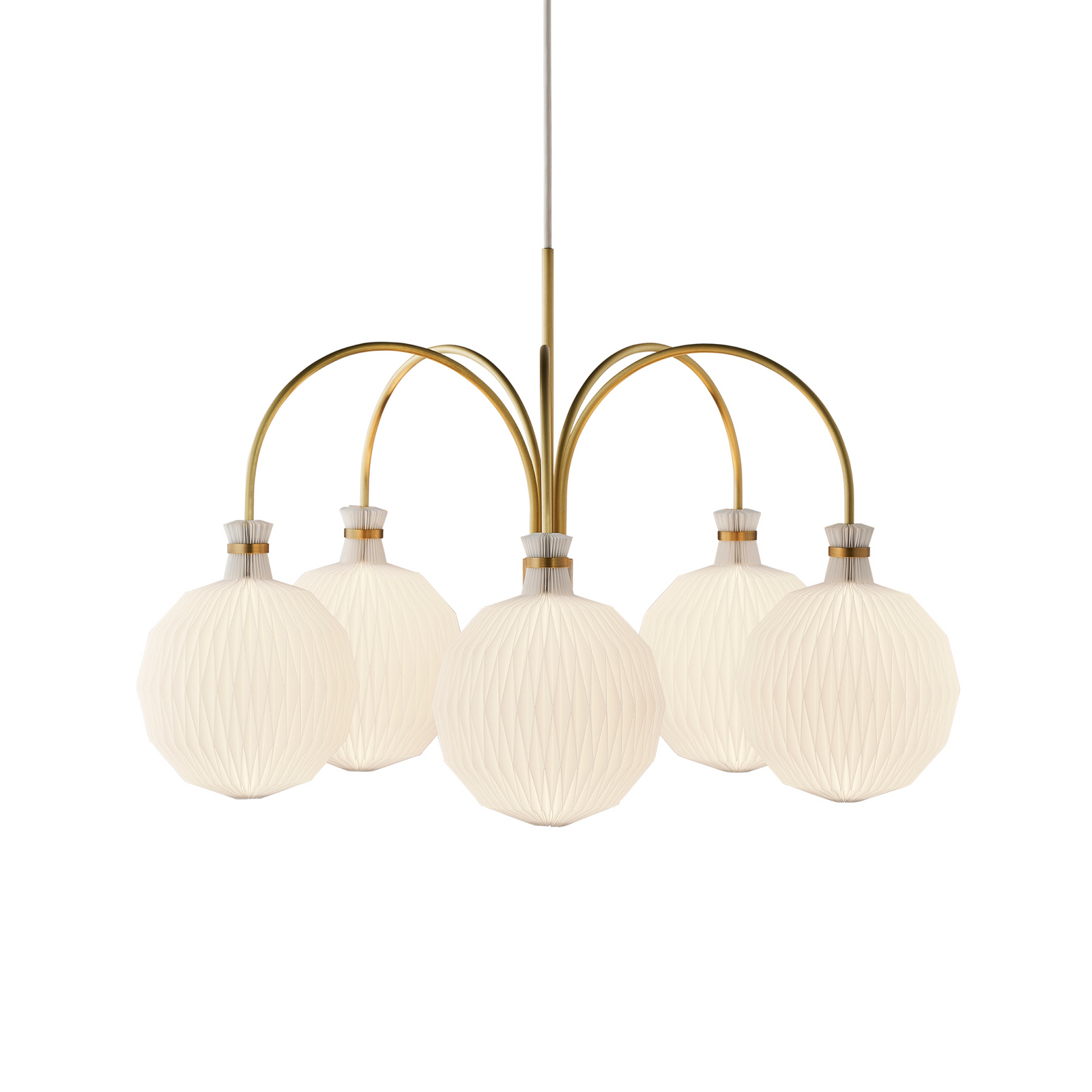 LE KLINT Kronleuchter Kaare Klint Legacy 101, weiß, 5-flg. LE KLINT Kronleuchter Kaare Klint Legacy 101, weiß, 5-flg.