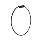 LED-Wandleuchte Saturno, schwarz, Ø 80 cm, Metall, 4.000 K