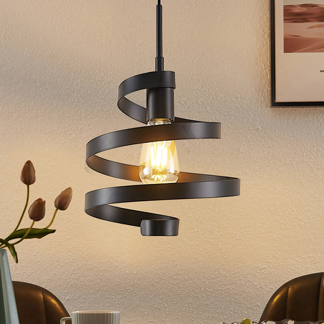 Lindby Colten suspension, à 1 lampe, noire