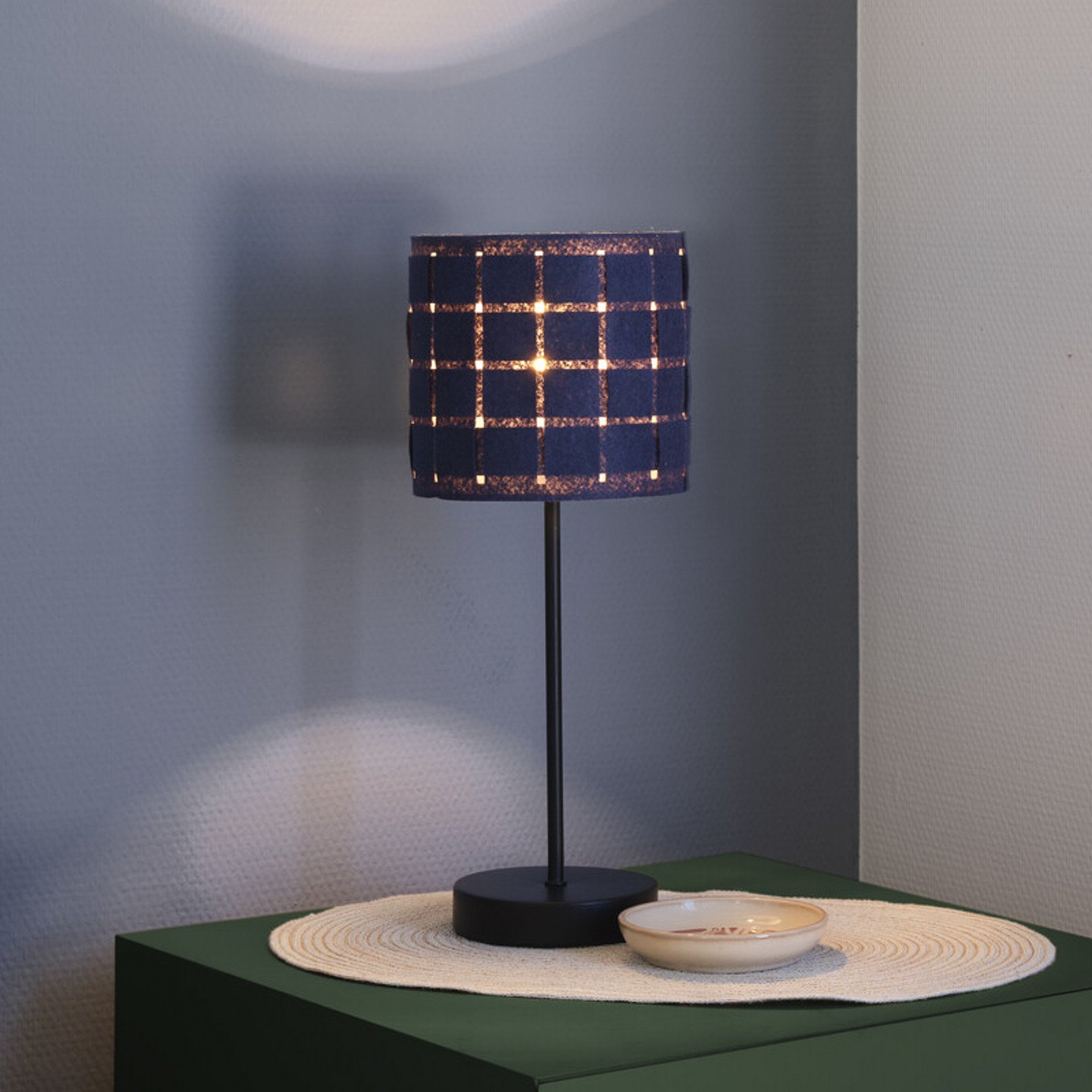 Lampa de masă OSRAM Decor Felt Weaving Stand gri pâslă E14 - Camera de zi / sufragerie - gri închis - Țesătură / Textil