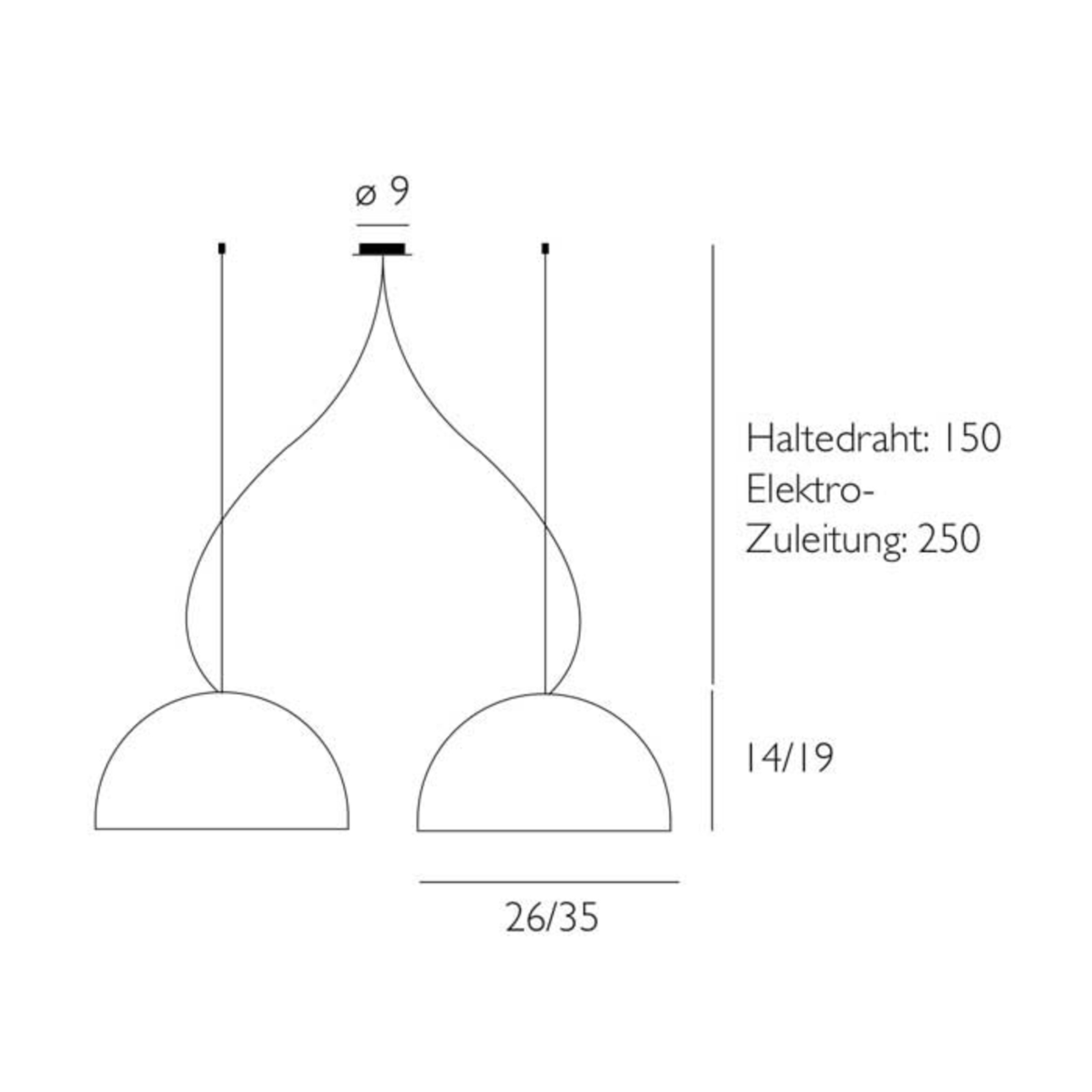 Casablanca Bowl - Hängeleuchte 2-flammig