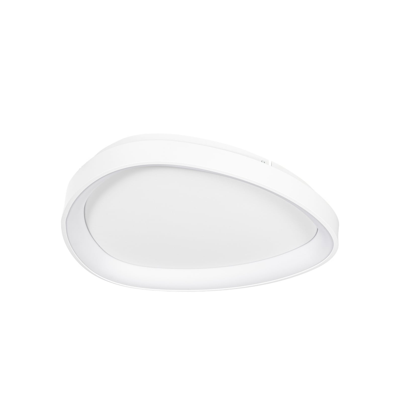 Plafonieră LED Triangulo, albă, 42 cm, dimabilă în 3 trepte - Lindby