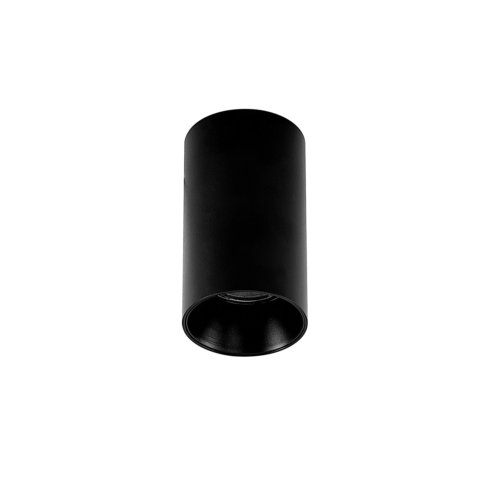 Arcchio Downlight Brinja, negru, metal, Ø 6cm, rotund, GU10