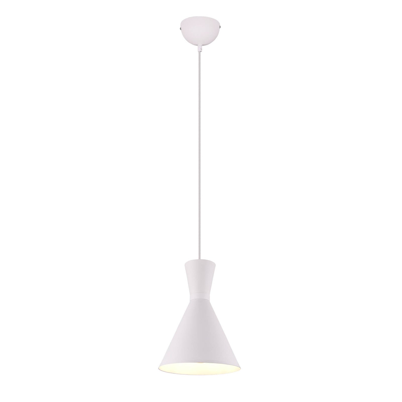 Lámpara colgante Enzo, 1 luz, Ø 20 cm, blanco