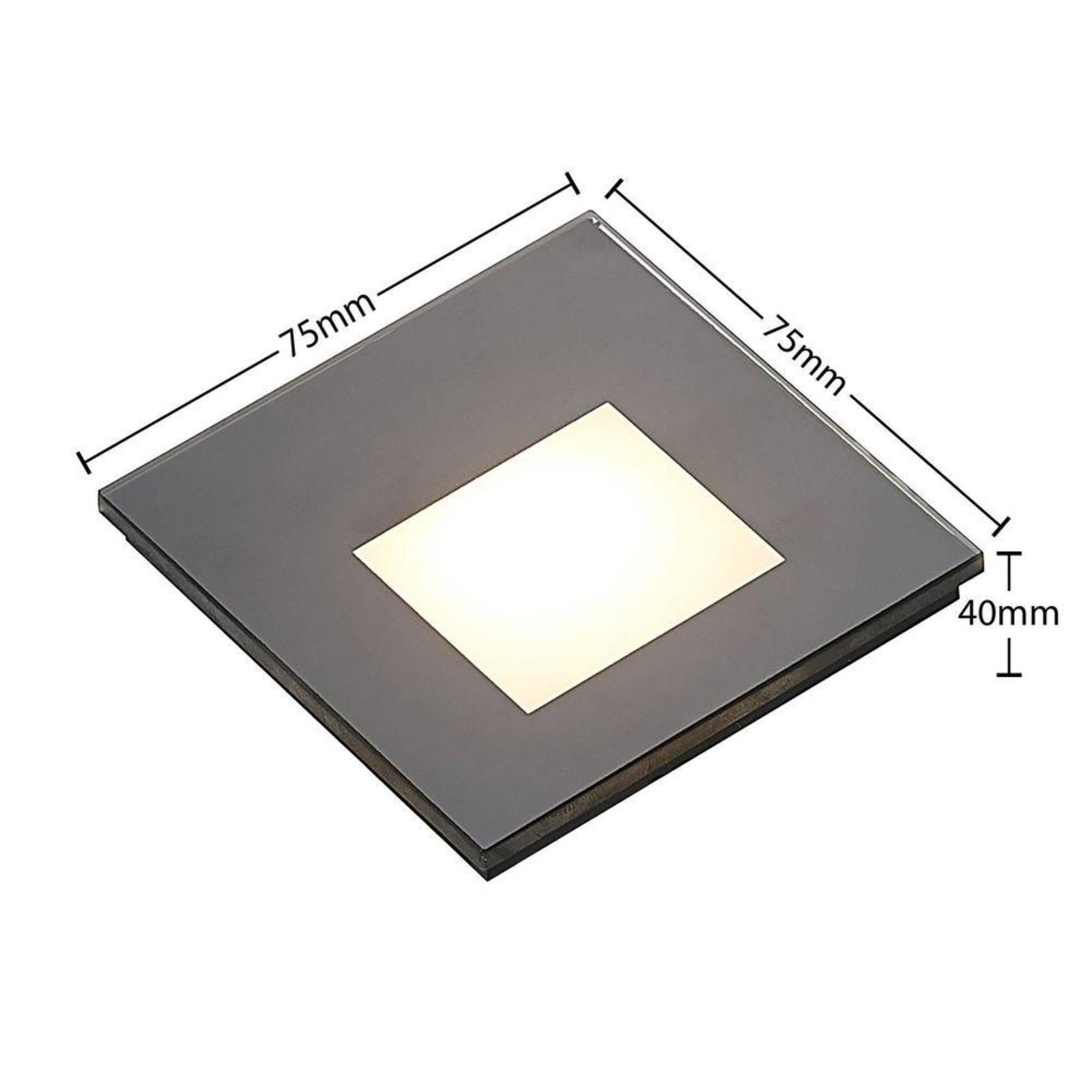 Vexi Square LED Aplice Perete Încastrată CCT Black - Arcchio