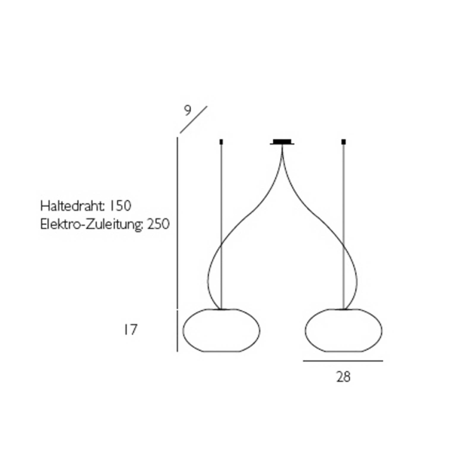 Designerska lampa wisząca AIH 28cm biała matowa