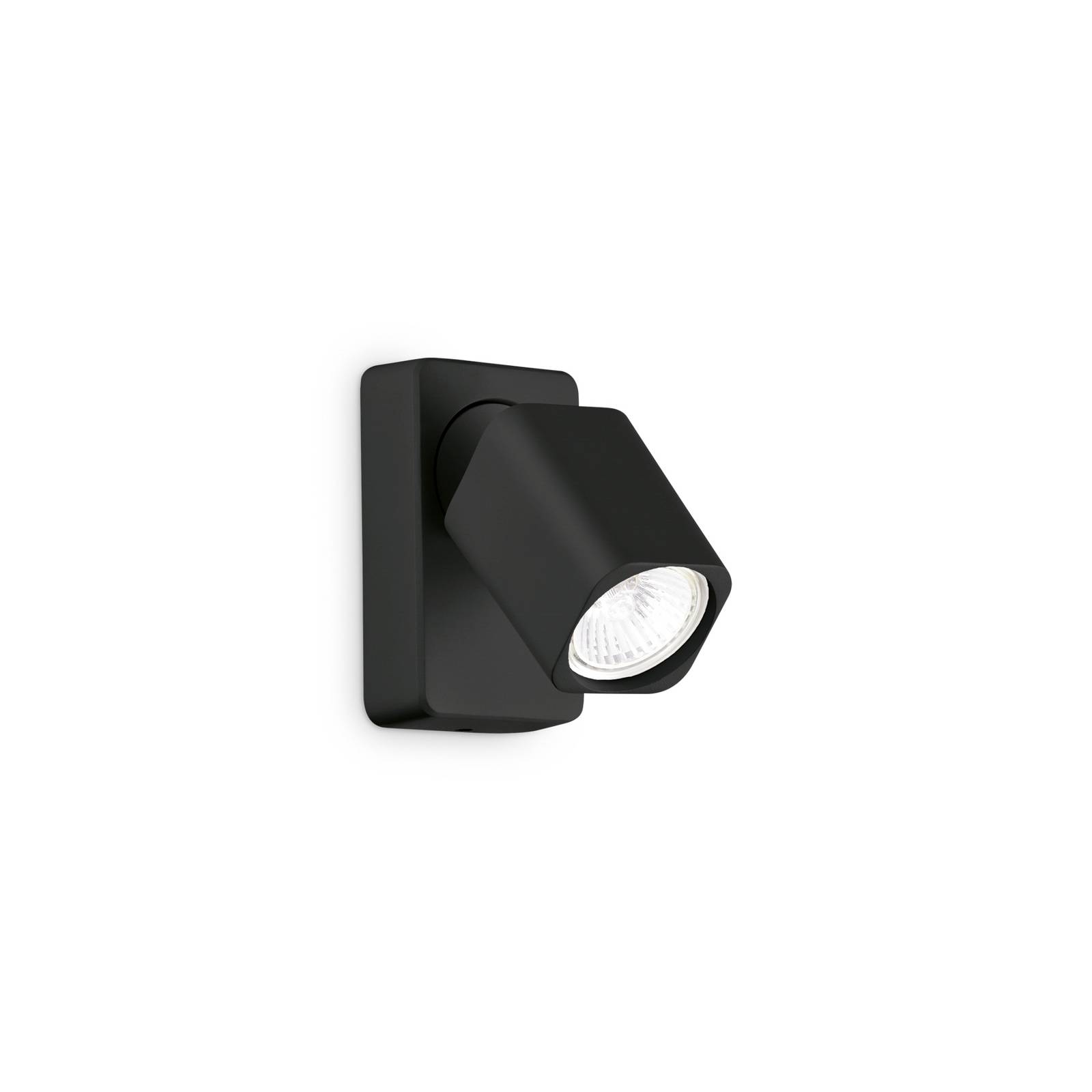 Ideal Lux Wandspot Rudy Square, schwarz, einflammig, Metall günstig online kaufen