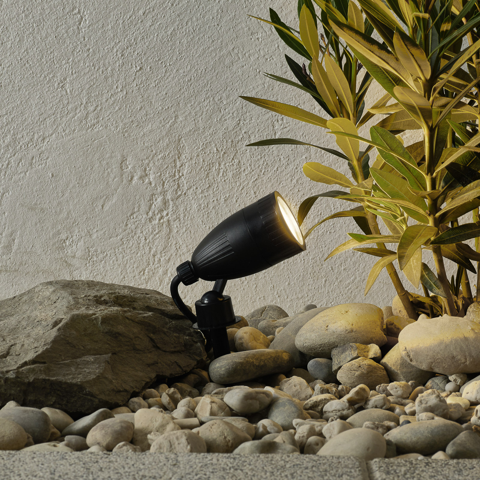 EGLO CONNECT Nema 1-C LED outdoor spotlight ground spike, plastic, GU10, 5 W, energy efficiency: A+, W: 6 cm, H: 24.5 cm