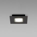 Zwarte LED plafondlamp Quarter