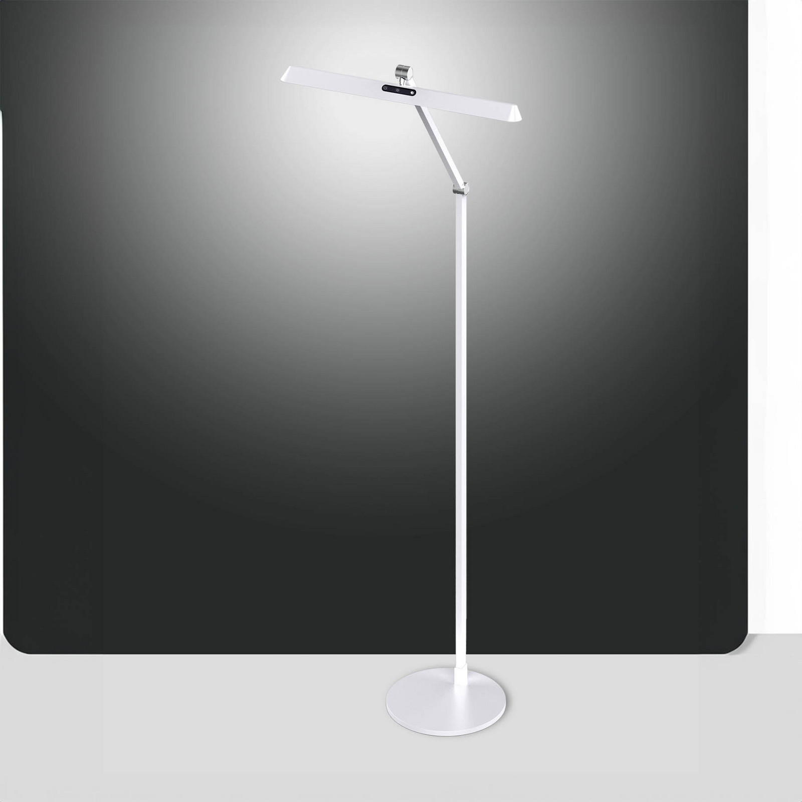 Fabas Luce Lampadar LED Beba alb înălțime 110 cm CCT dimabil - Studiu / Birou - modern - Aluminiu