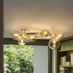 IDEAL LUX Φωτιστικό οροφής Perlage ορείχαλκος/κεχριμπάρι Μήκος 70 εκ. 10