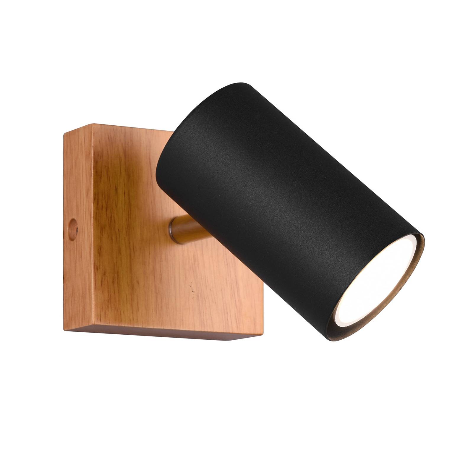 Trio Lighting Marley wall spotlight, matt black - Living / Dining Room - dimmable - Modern - Brown