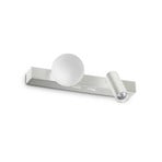 IDEAL LUX Binomio fehér LED fali lámpa, szélesség 22 cm, fém, 2 izzós