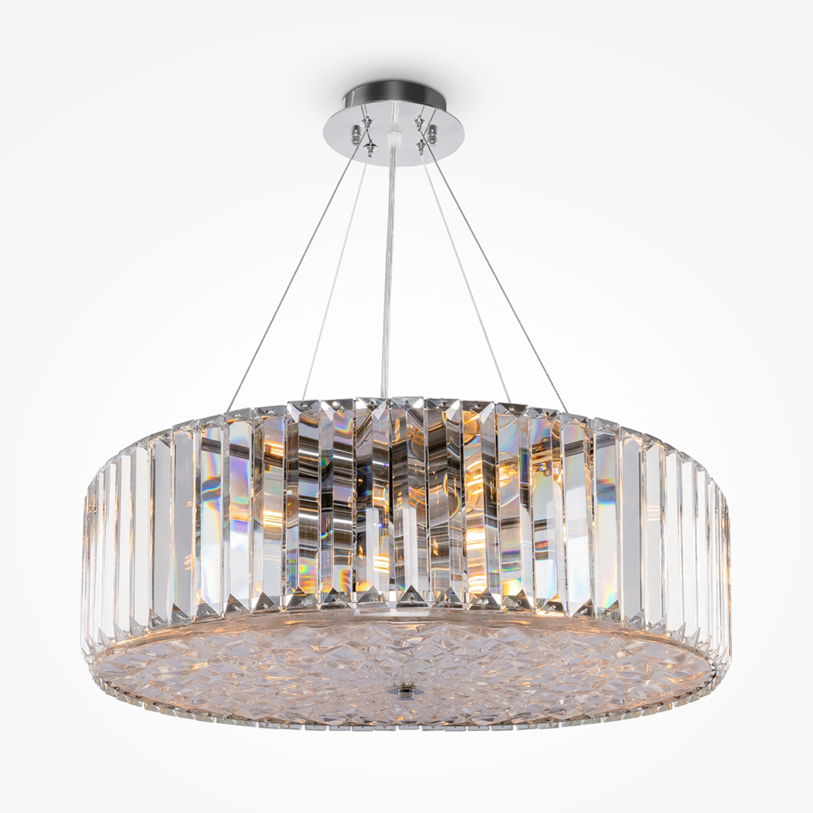 Maytoni Suspension Recinto, Ø 53 cm, verre, 8 x E27