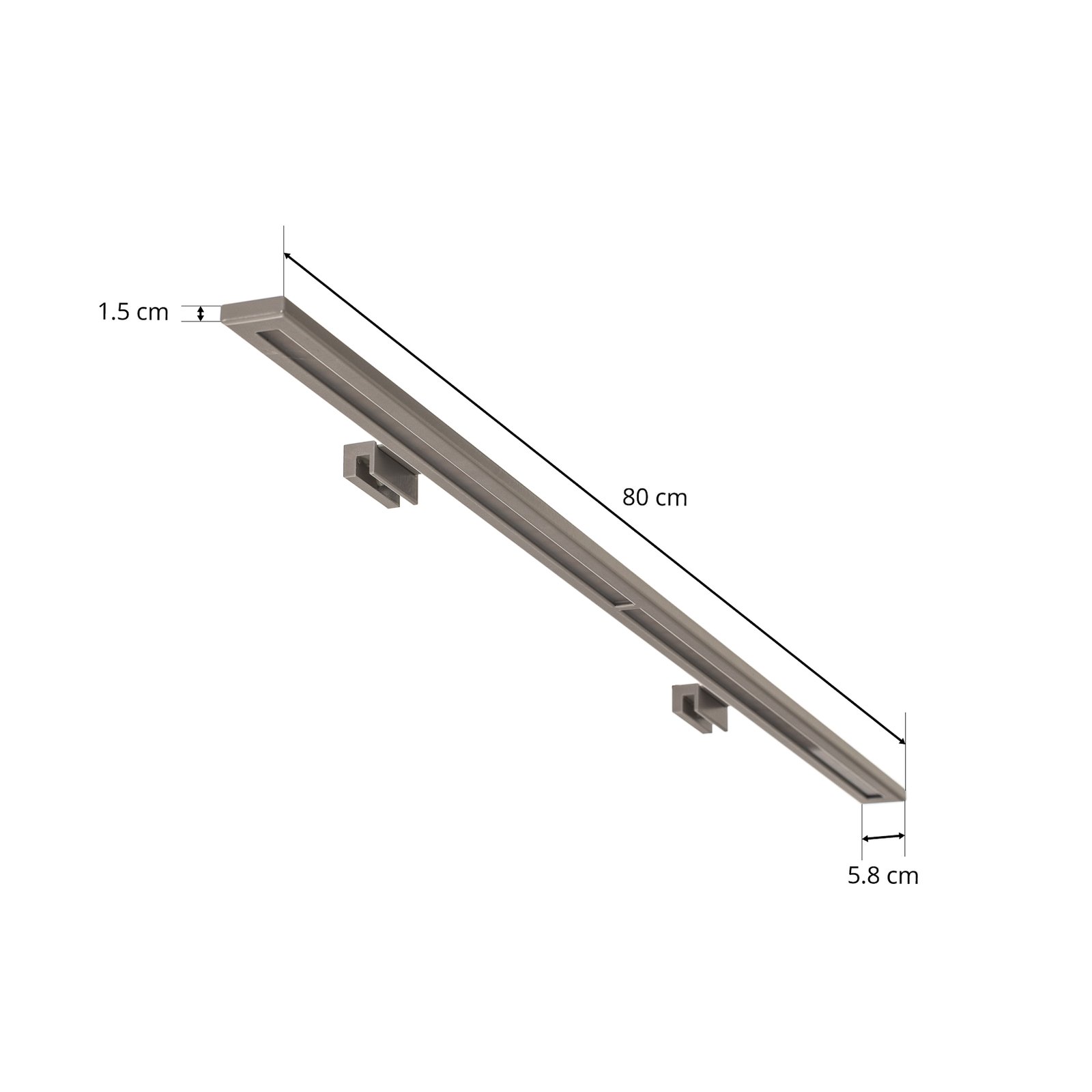 LED-Spiegelleuchte Espelho 80 cm alu 4.000 K