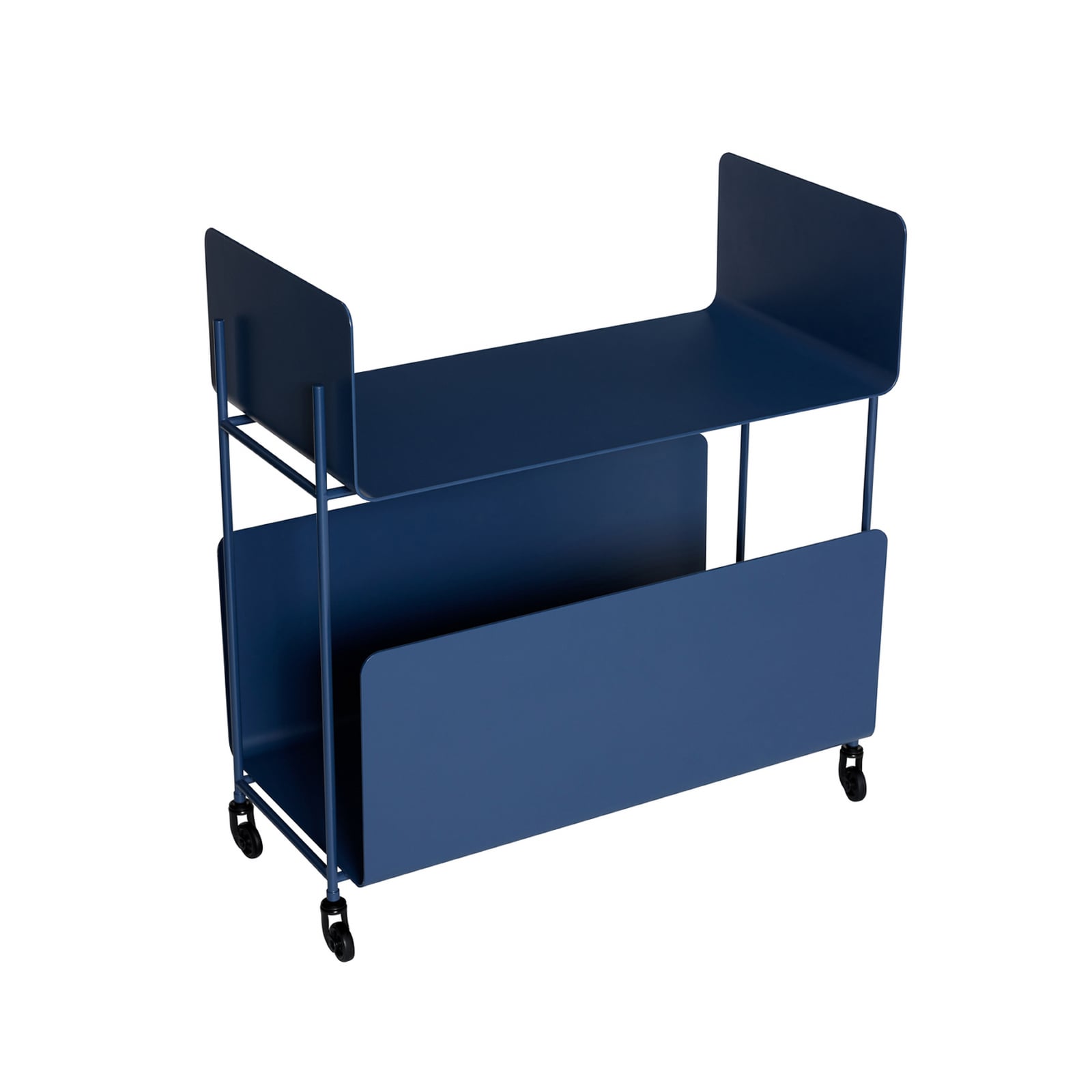 Carrello da portata Ays blu scuro, altezza 66 cm - Hübsch