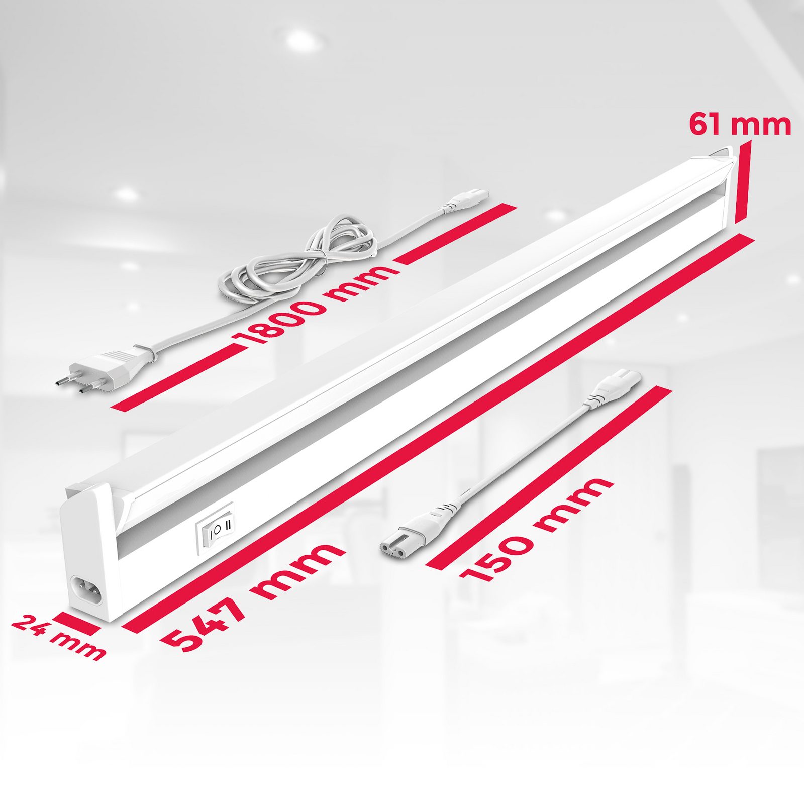 LED meubelverlichting Gina, wit, 2.700 K/4.000 K LED meubelverlichting Gina, wit, 2.700 K/4.000 K