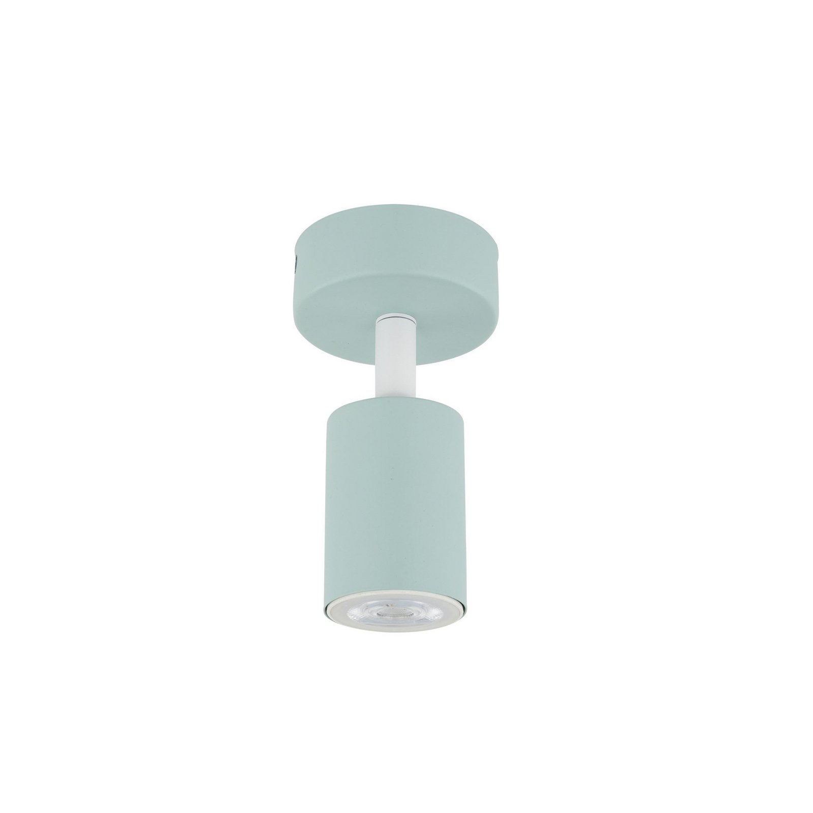 Livia wall spotlight, green, 13 cm, metal, adjustable, GU10