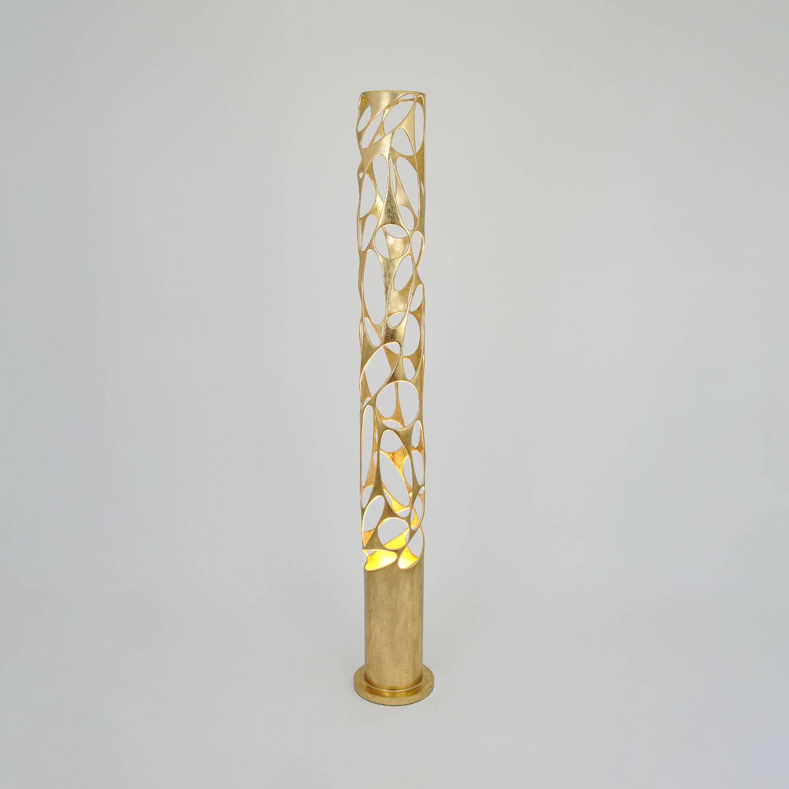 E-shop Stojacia lampa Talismano, zlatá farba, výška 176 cm, železo