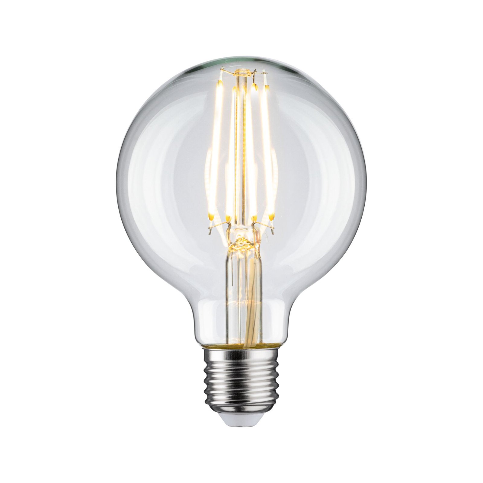 Lâmpada LED de incandescência G80 E27 7,5 W transparente 2.700 K