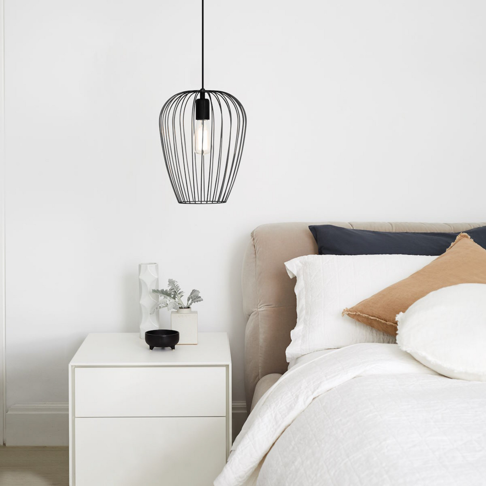 Beacon Lighting Suspensie Beacon Callam Ø 275 cm negru metal - Camera de zi / sufragerie - modern