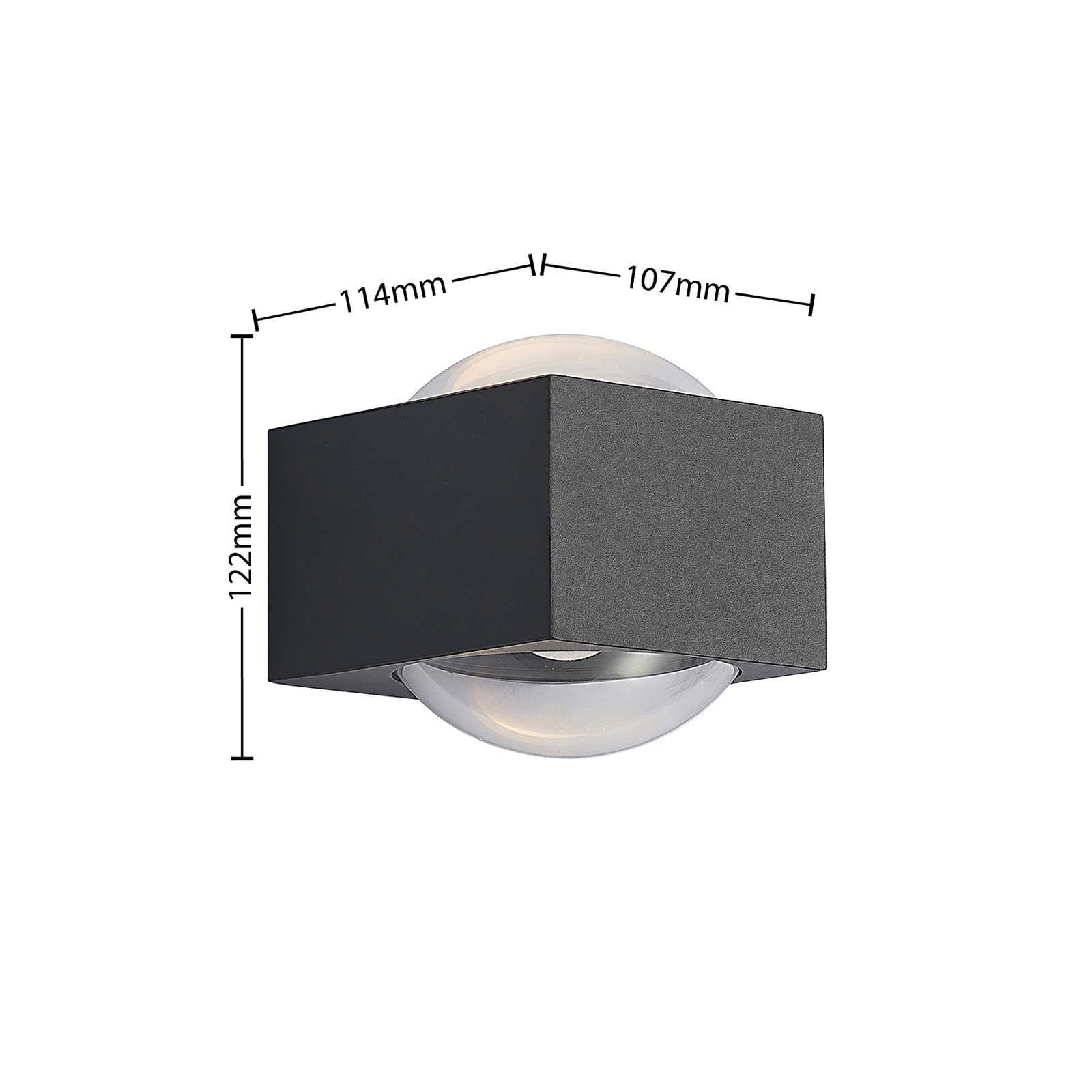 Almos LED Up/Down Außenwandleuchte Dark Grey - Lucande