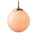 Candeeiro suspenso CANDY BALL, rosa/latão envelhecido, Ø 25 cm - Halo Design