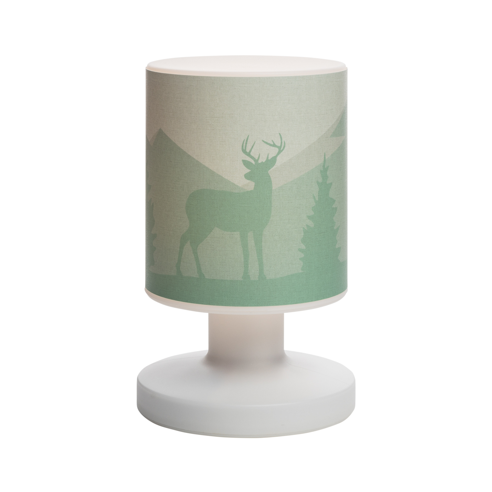 Lámpara de mesa Scandi Wald LED recargable, verde, 21 cm, plástico