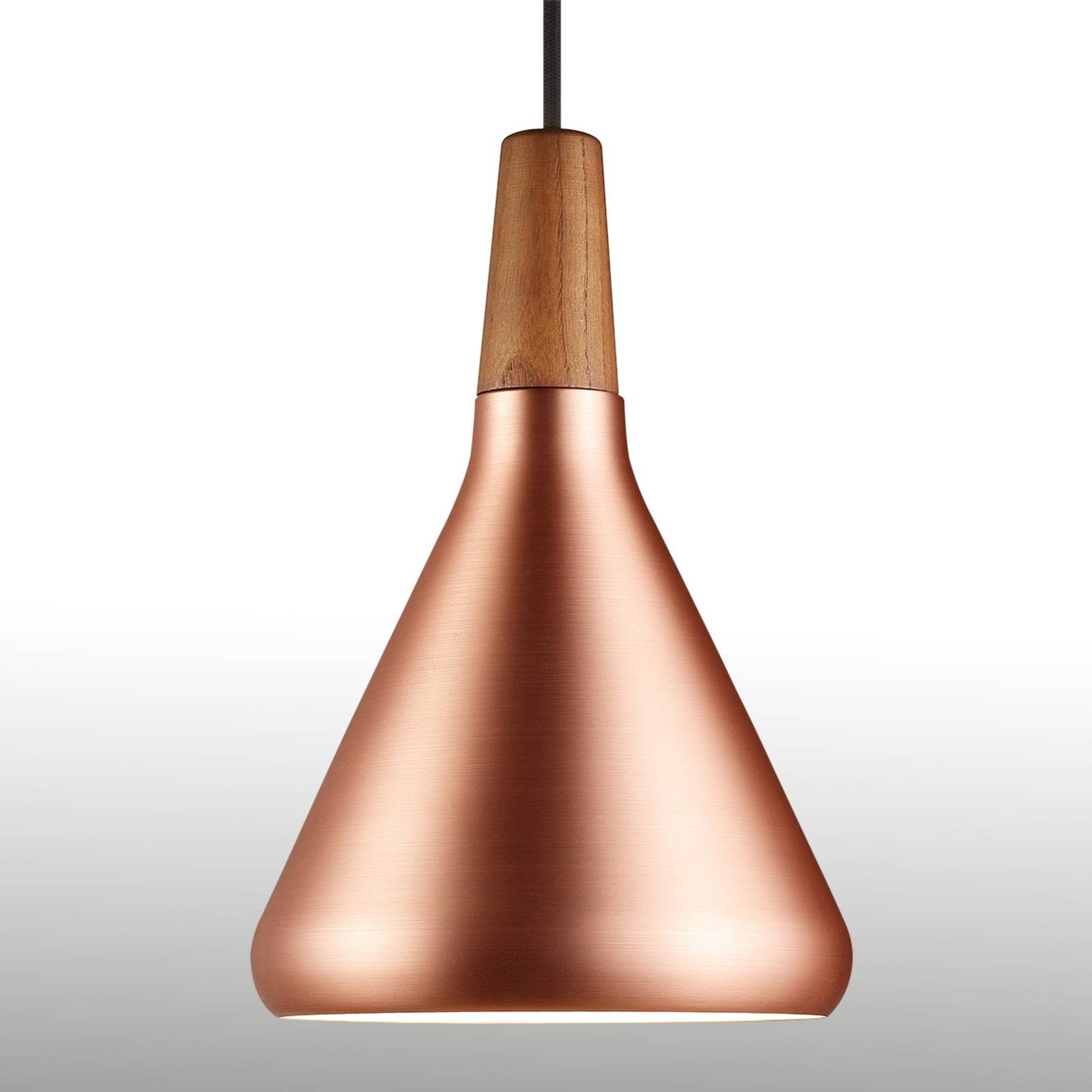 Függő lámpa Nori fémből, réz színű Ø18 cm