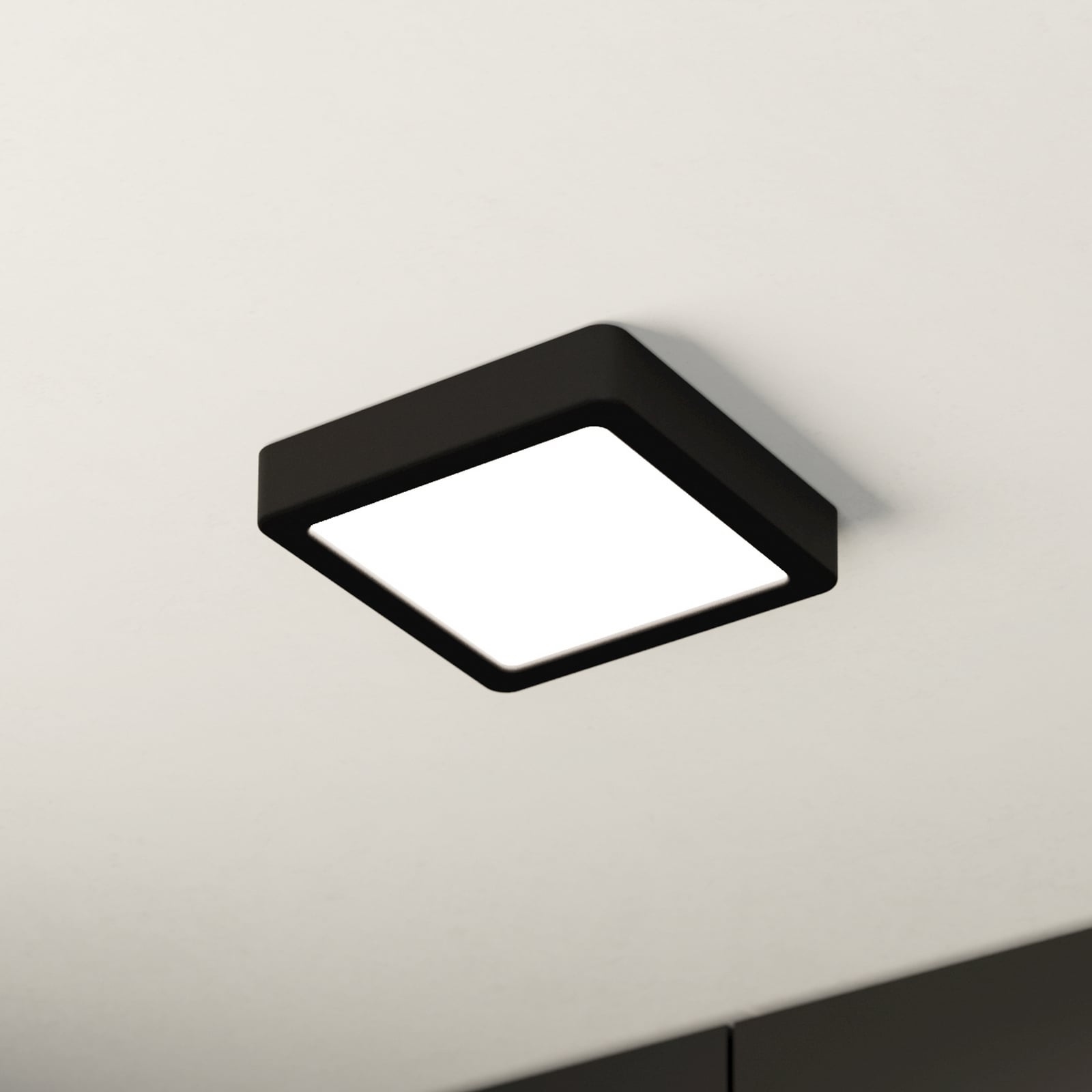 LED-Deckenlampe Fueva 5 IP44 3.000K eckig
