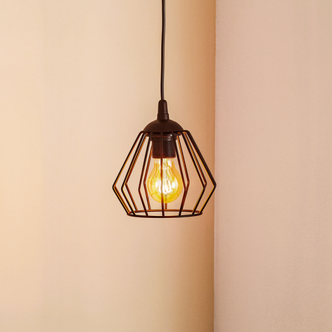 Suspension Agat noire, à 1 lampe