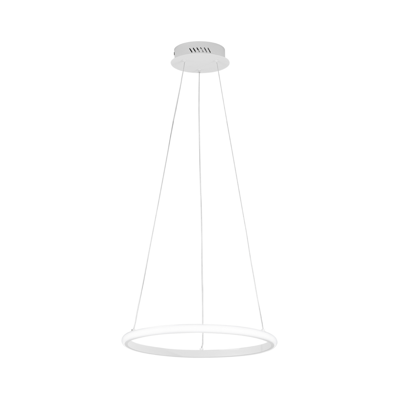Candeeiro suspenso LED Axis, Ø 40 cm, branco, metal, CCT