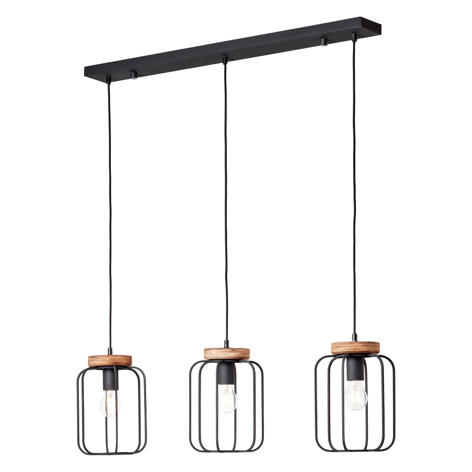 Suspension Tosh à trois lampes linéaire