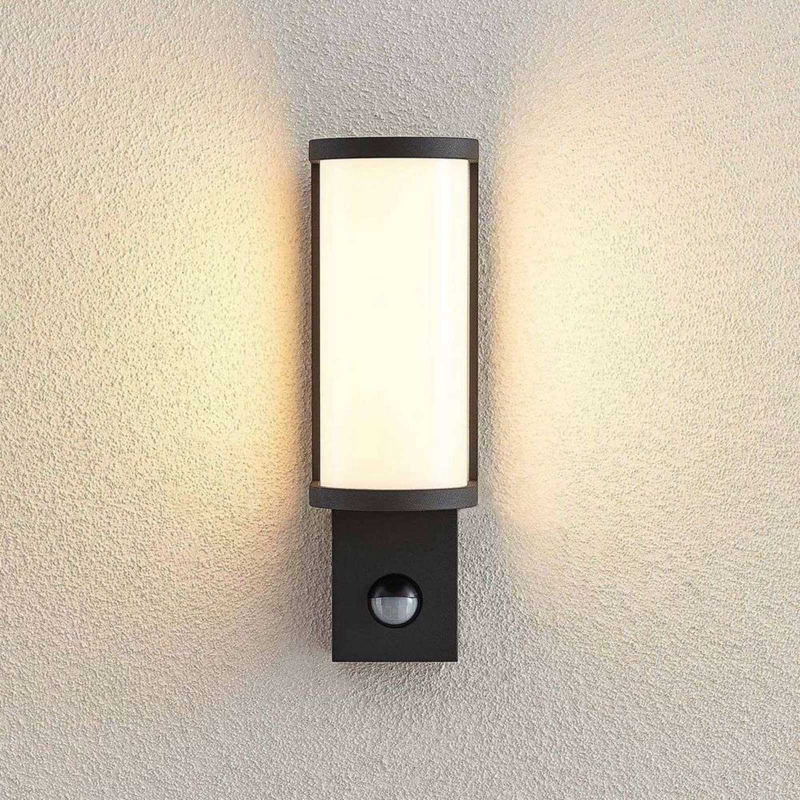 Jokum LED Venkovní Nástěnné Svítidlo s Sensor Graphite - Lucande