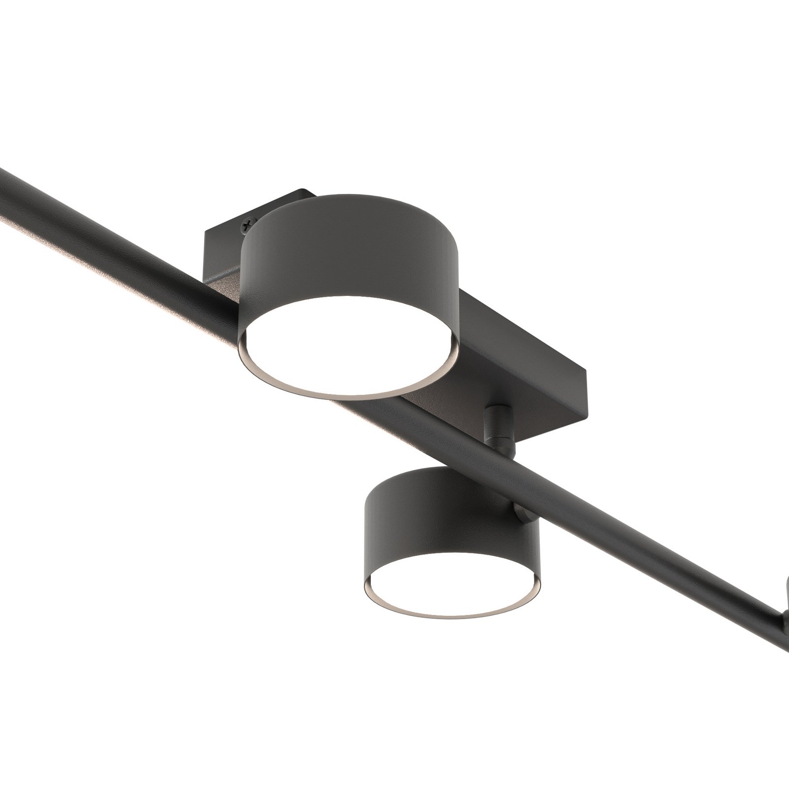 Deckenstrahler Bet, Länge 80 cm, schwarz, Metall, 4-flg.
