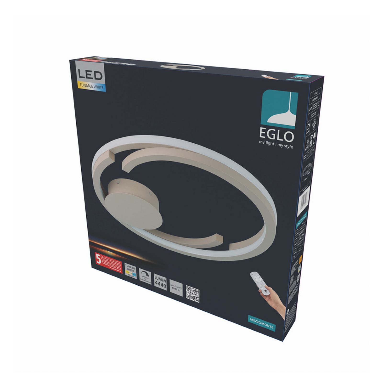 Plafonnier LED EGLO MEZZOMONTE, beige, Ø 48 cm, CCT Plafonnier LED EGLO MEZZOMONTE, beige, Ø 48 cm, CCT