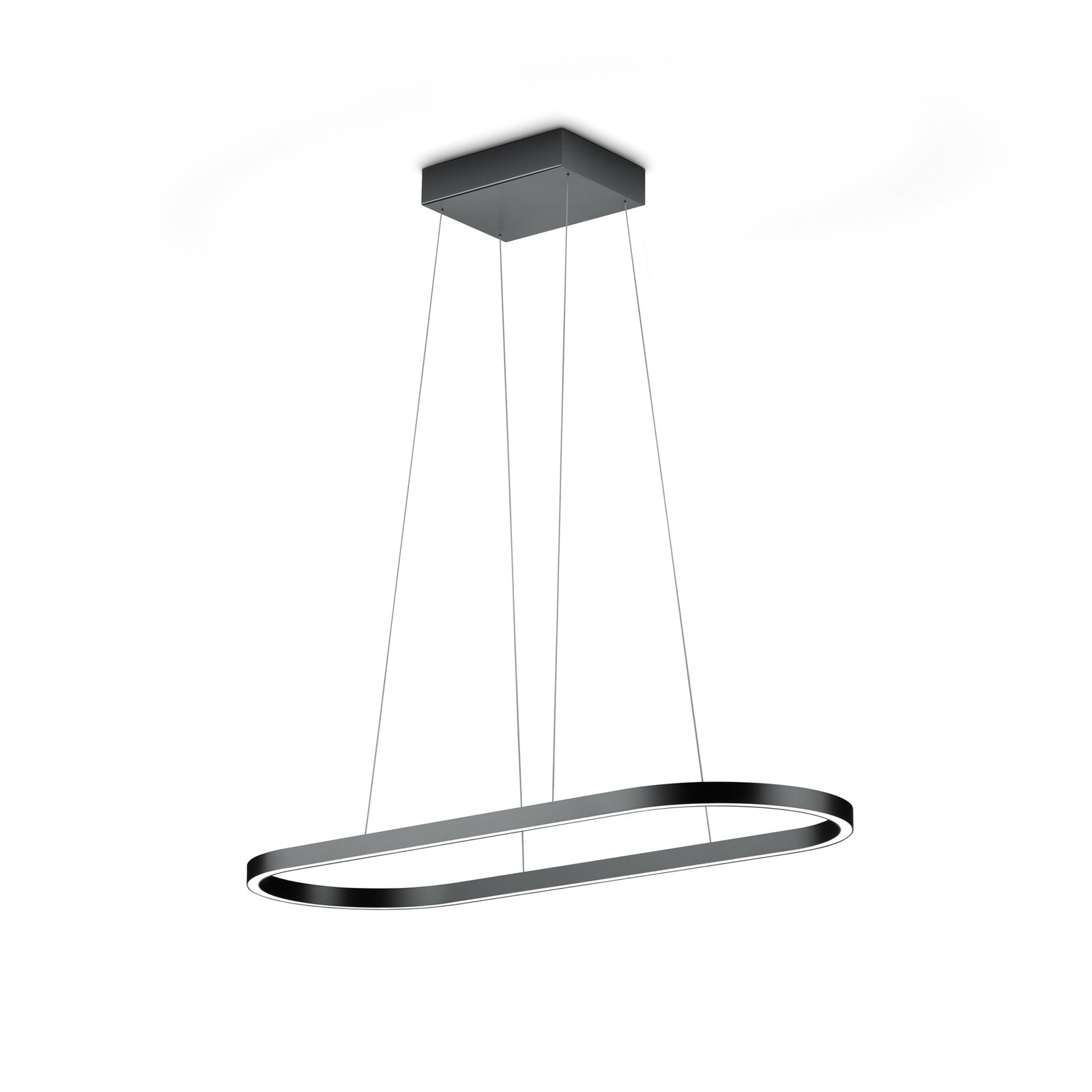 Suspension LED Elin, noir, commande gestuelle