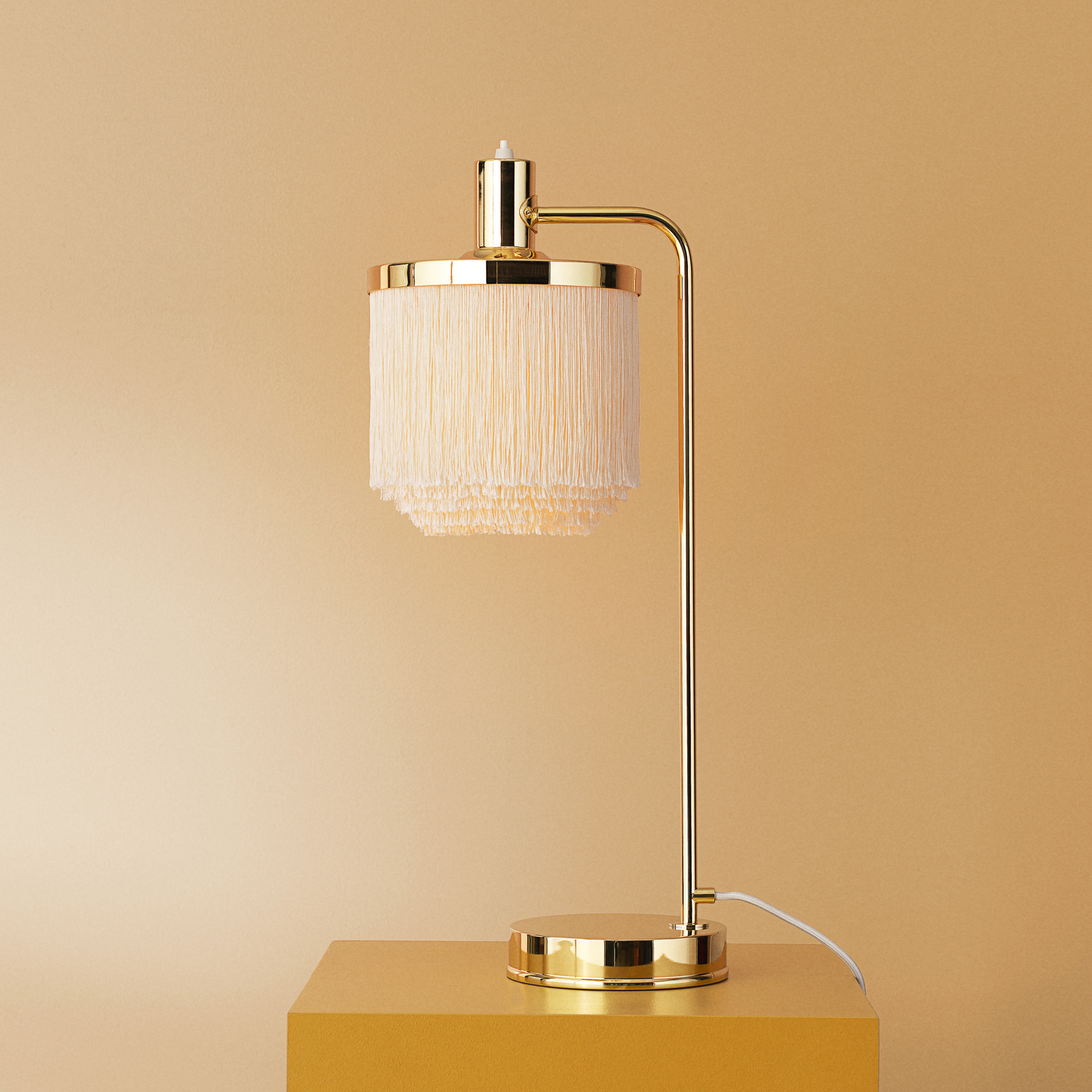 Fringe Table Lamp Cream White - Warm Nordic