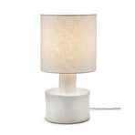 WHITE-MAT-WHITE CATHERINE bordlampe, stentøj, tekstil, 47 cm, E27 – Serax