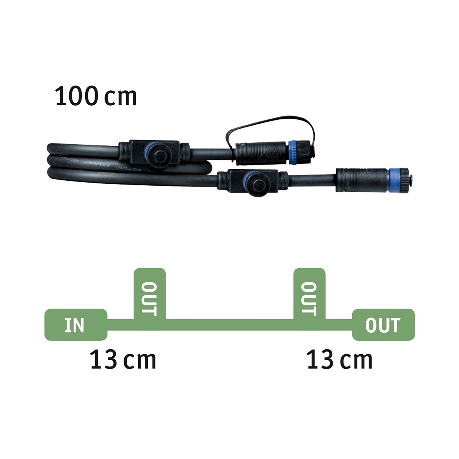 Paulmann Plug & Shine 93994 Kabel 1m, 1 in/3 aus