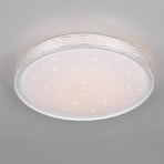 Varda LED ceiling light, white, Ø 39 cm, remote control